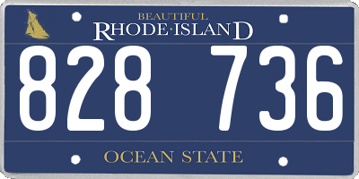 RI license plate 828736