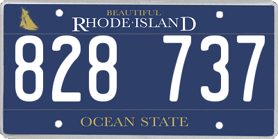 RI license plate 828737