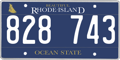 RI license plate 828743