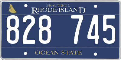 RI license plate 828745