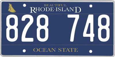 RI license plate 828748