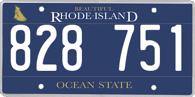 RI license plate 828751