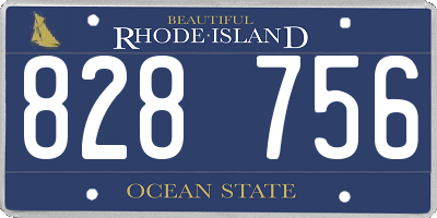 RI license plate 828756