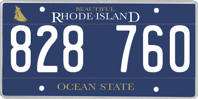 RI license plate 828760