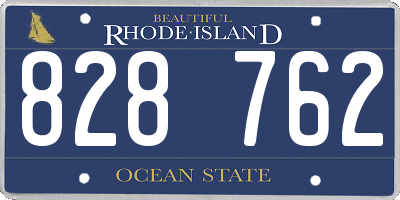 RI license plate 828762