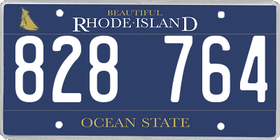 RI license plate 828764