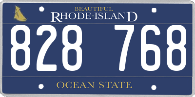 RI license plate 828768