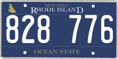 RI license plate 828776