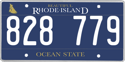 RI license plate 828779