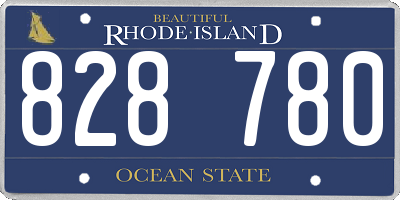 RI license plate 828780