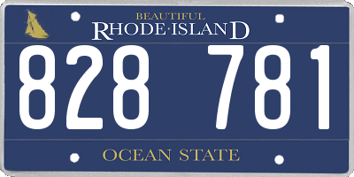 RI license plate 828781