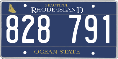 RI license plate 828791