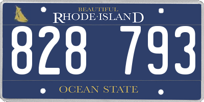 RI license plate 828793
