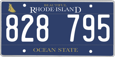 RI license plate 828795
