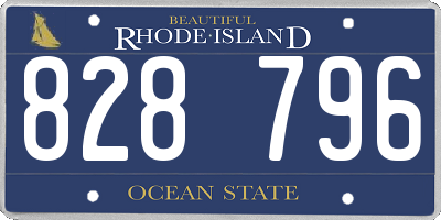 RI license plate 828796