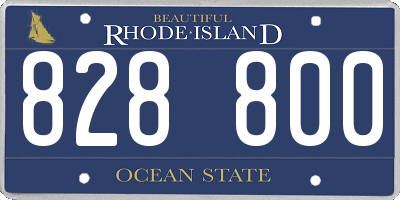 RI license plate 828800