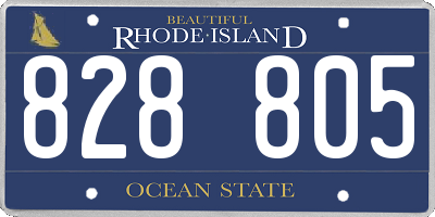 RI license plate 828805
