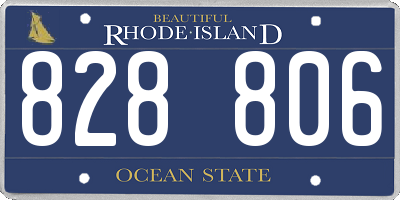 RI license plate 828806