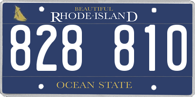RI license plate 828810