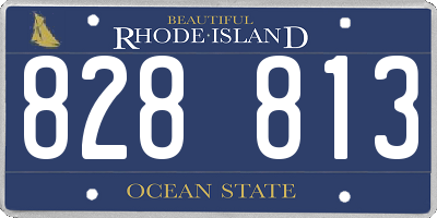 RI license plate 828813