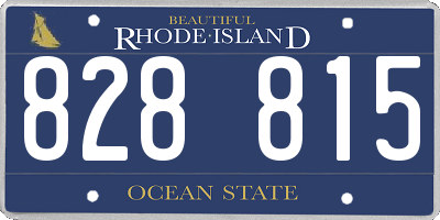 RI license plate 828815
