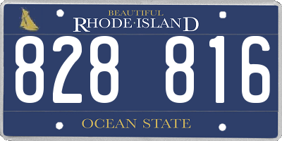 RI license plate 828816