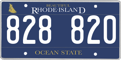 RI license plate 828820
