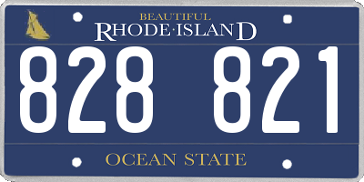 RI license plate 828821