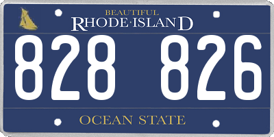 RI license plate 828826