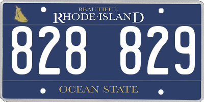 RI license plate 828829