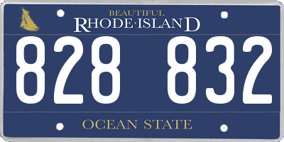RI license plate 828832