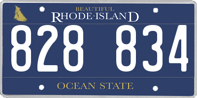 RI license plate 828834