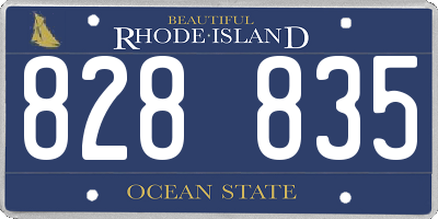 RI license plate 828835