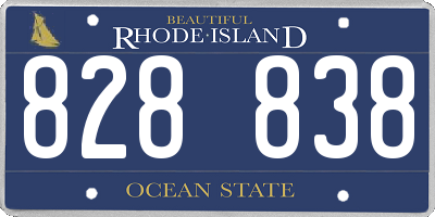 RI license plate 828838