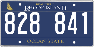 RI license plate 828841
