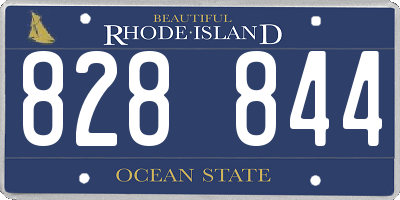 RI license plate 828844