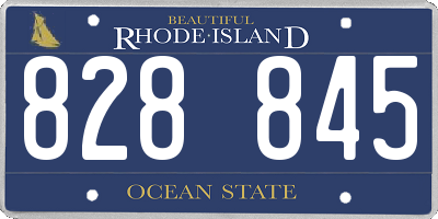 RI license plate 828845