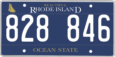 RI license plate 828846