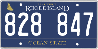 RI license plate 828847
