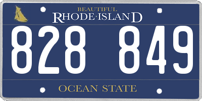 RI license plate 828849