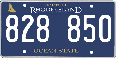 RI license plate 828850