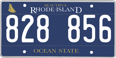 RI license plate 828856