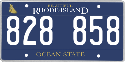 RI license plate 828858
