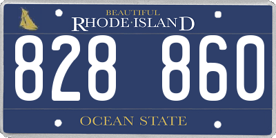 RI license plate 828860
