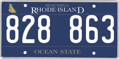 RI license plate 828863