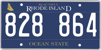 RI license plate 828864