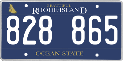 RI license plate 828865