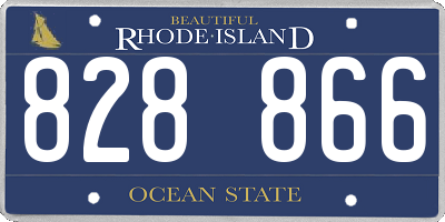 RI license plate 828866