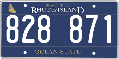 RI license plate 828871