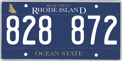 RI license plate 828872